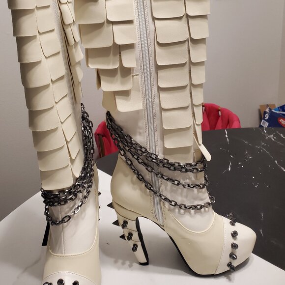 Hades size 6 5 inch caymene steampunk vegan leather boots - Picture 10 of 16